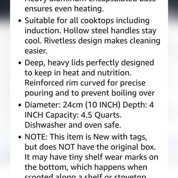 Silga Teknika Stainless Steel 24cm/10" Casserole Pot w/Lid - Picture 11 of 12